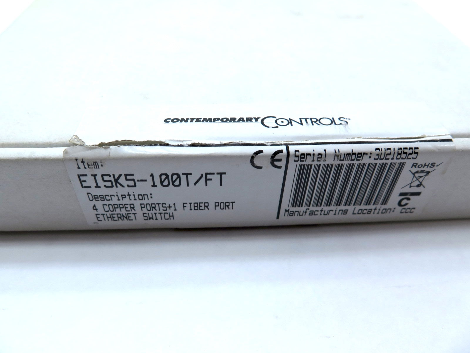 Contemporary Controls EISK5-100T/FT Ethernet Switch 4 Copper Ports + 1 Fiber - Advance Operations