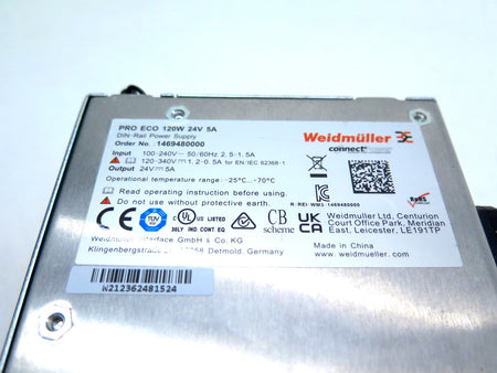 Weidmuller 1469480000 PRO ECO 120W 24V 5 A Power Supply - Advance Operations