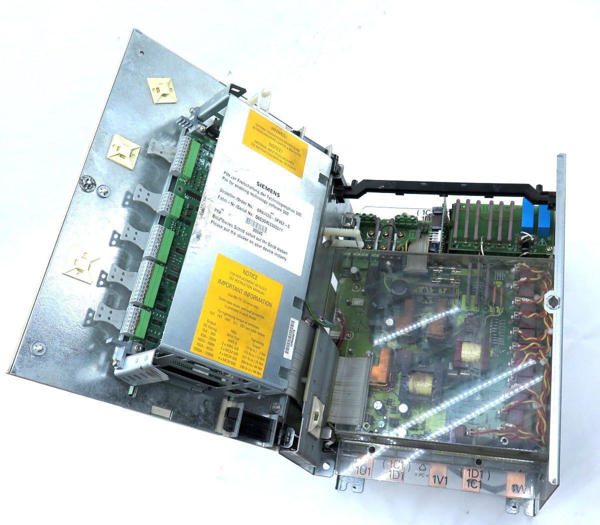 Siemens 6RA7028-6FV62-0-Z DC Converter / DC Drive 460V CRACKED TOP COVER - Advance Operations