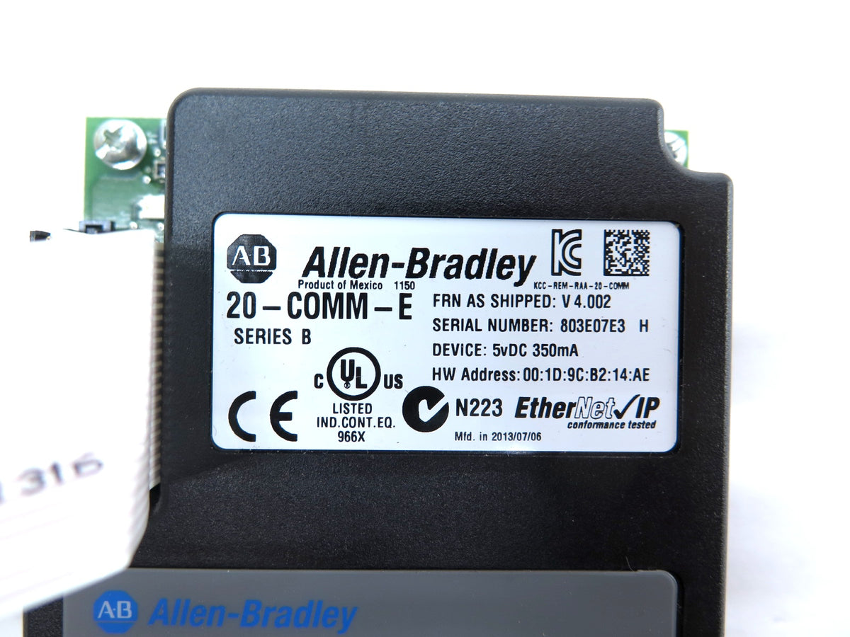 Allen-Bradley 20-COMM-E Powerflex Ethernet Ip Adapter Module Ser B - Advance Operations