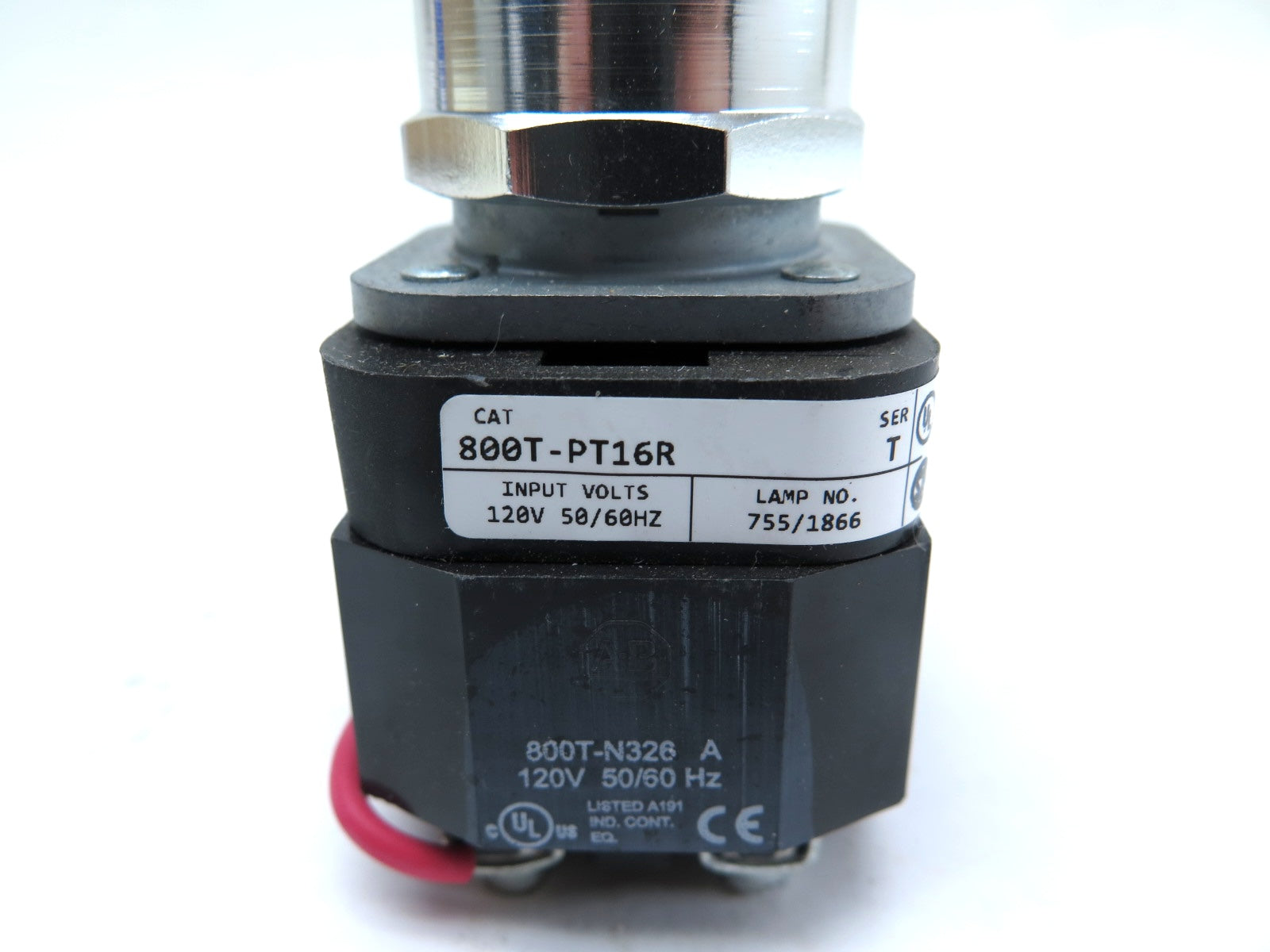 Allen-Bradley 800T-PT16R Pushbutton Red 120Vac - Advance Operations