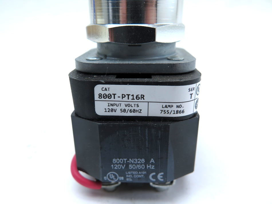 Allen-Bradley 800T-PT16R Pushbutton Red 120Vac - Advance Operations