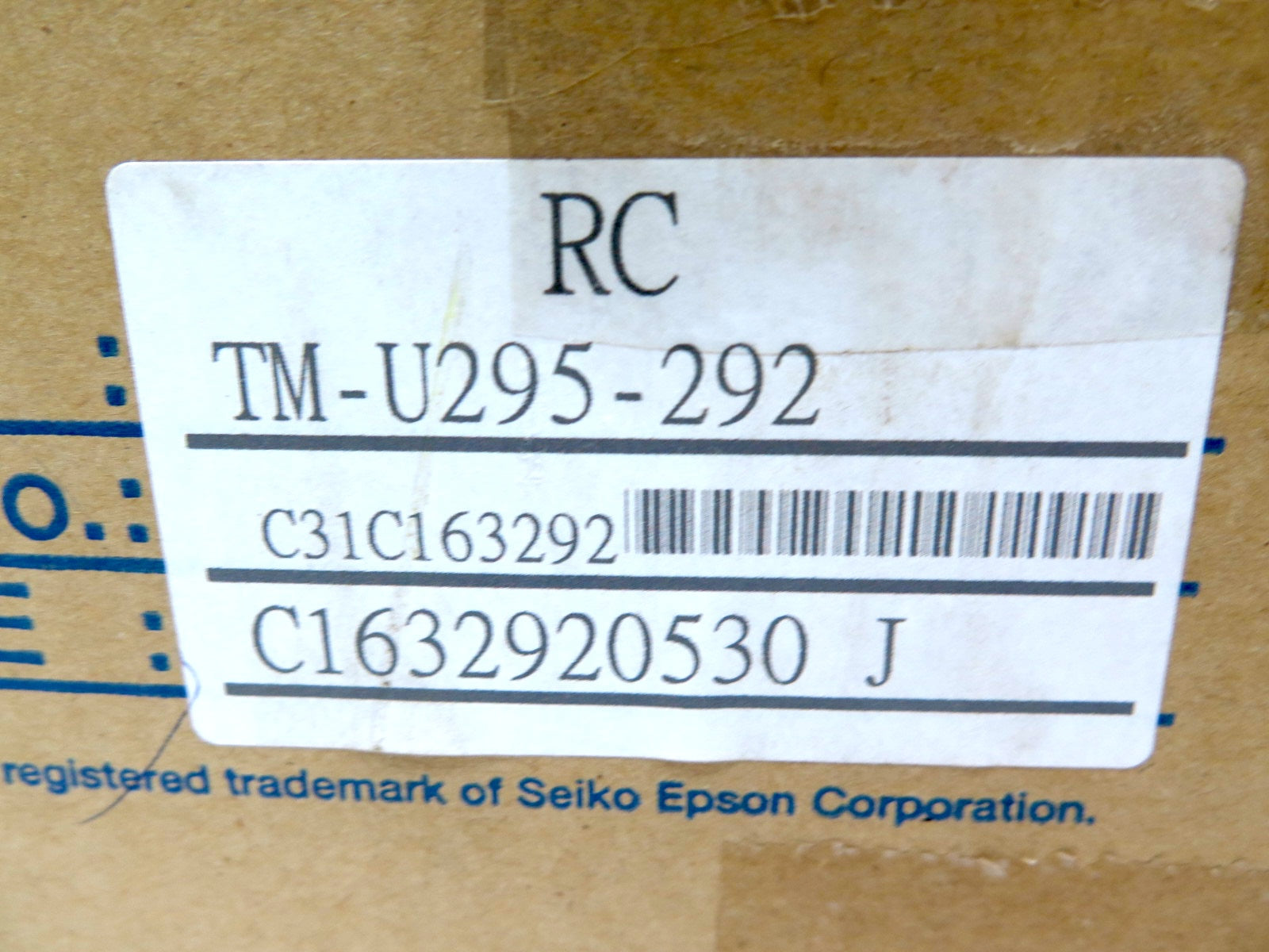 Epson TM-U295-292 Thermal Slip Printer With 240 DPI Resolution & Power Sup - Advance Operations