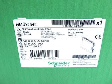 Schneider Electric HMIDT542 HMI 10.4 Touch Smart Display SVGA Magnelis - Advance Operations