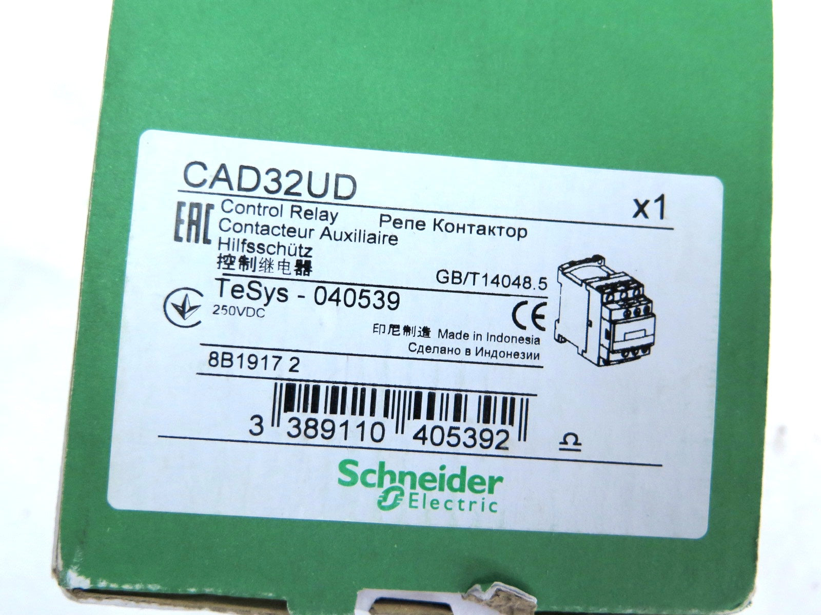 Schneider CAD32UD Control Relay - Advance Operations