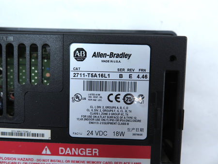 Allen-Bradley 2711-T5A16L1 HMI SER.B PanelView 550 24VDC 18W - Advance Operations
