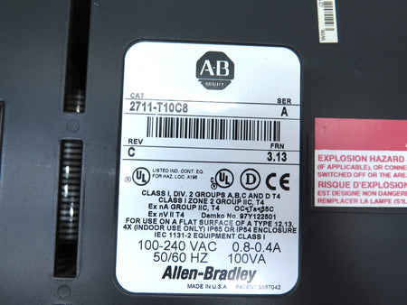 Allen-Bradley 2711-T10C8 HMI PanelView 1000 - Advance Operations