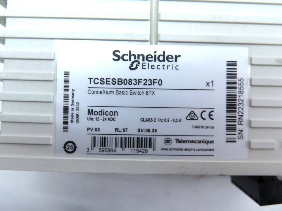Schneider Electric TCSESB083F23F0 Modicon Connexium Switch - Advance Operations