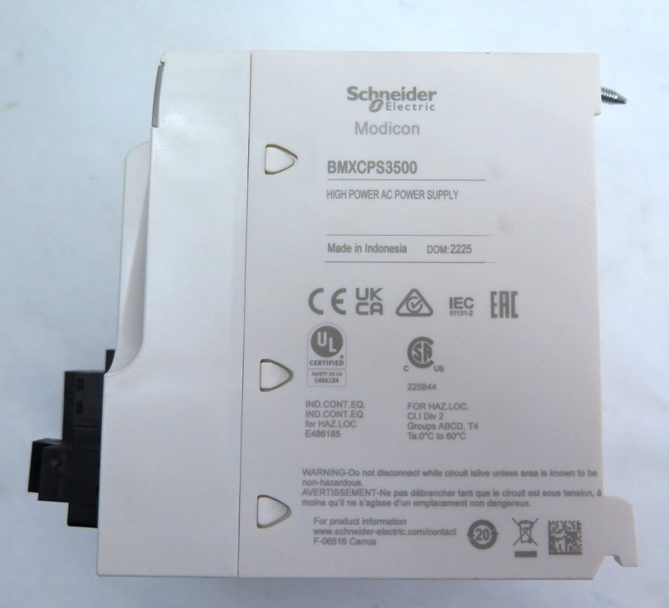 Schneider Electric BMXCPS3500 Power Supply 100-240Vac to 24Vdc - Advance Operations