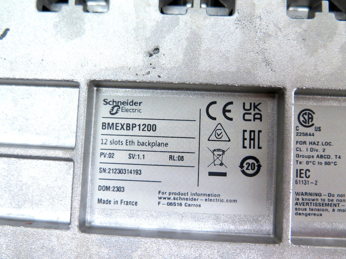 Schneider Electric BMEXBP1200 12 Slots ETH Backplane - Advance Operations
