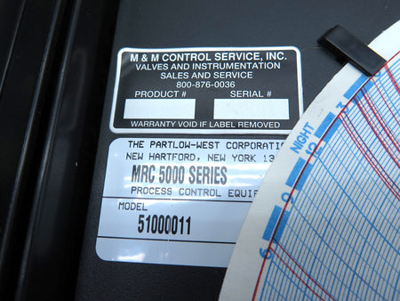 Partlow-West Corporation MRC 5000 Series Model 51000011 CHART RECORDER - Advance Operations