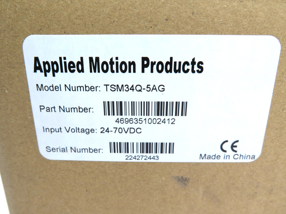 Applied Motion Products TSM34Q-5AG StepSERVO Motor Stepper 24-70VDC - Advance Operations