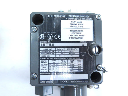 Allen-Bradley 836T-T253J Heavy Duty Pressure Switch - Advance Operations