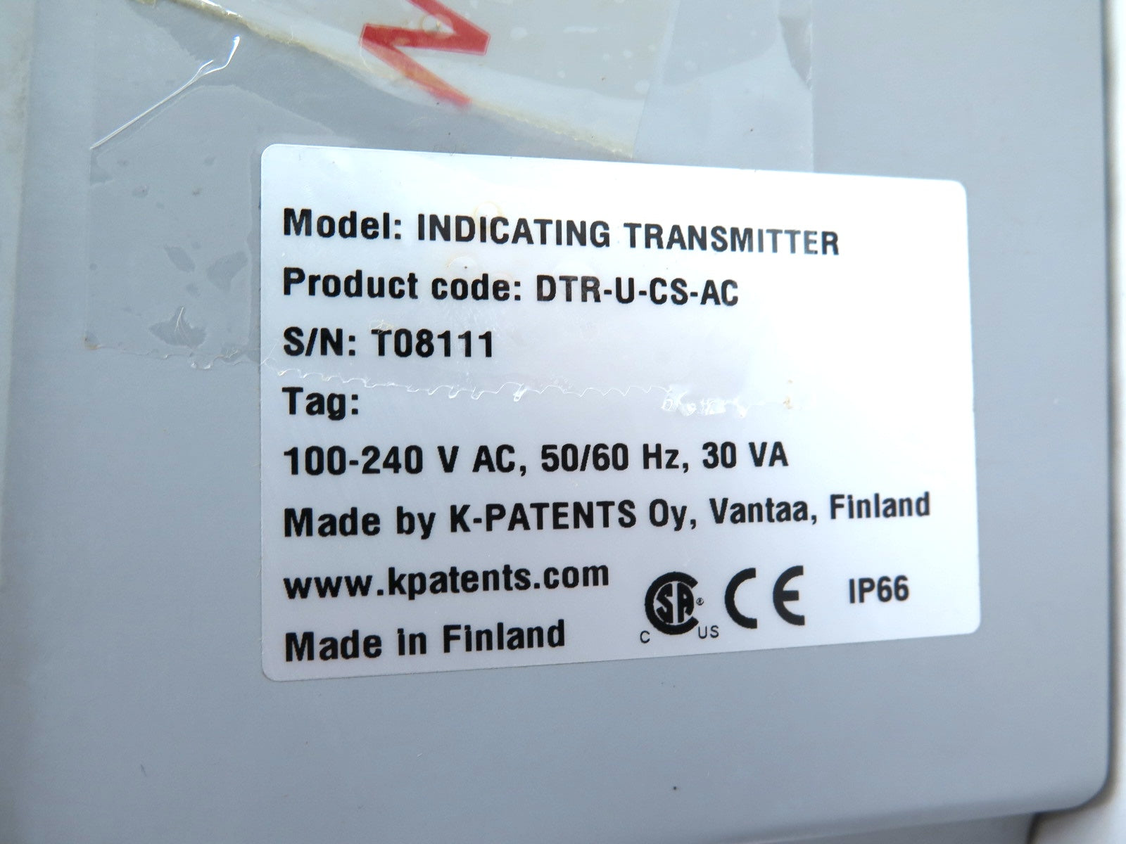 K-Patents DTR-U-CS-AC Indicating Transmitter - Advance Operations