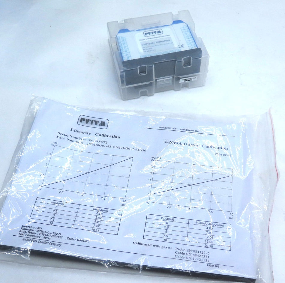 PTVM DTM10-301-A3-C1-E01-GO-I0-M1-SO Industrial Vibration Transmitter Module