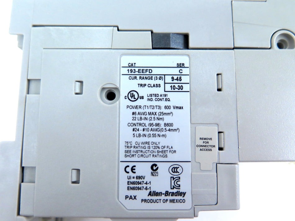 Allen-Bradley 193-EEFD Electronic Solid-State Overload Relay Unit