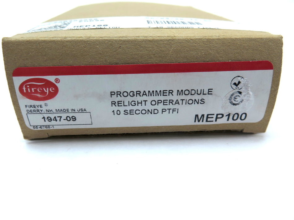 Fireye MEP100 Programmer Module Relight Operations 10 Seconds PTFI