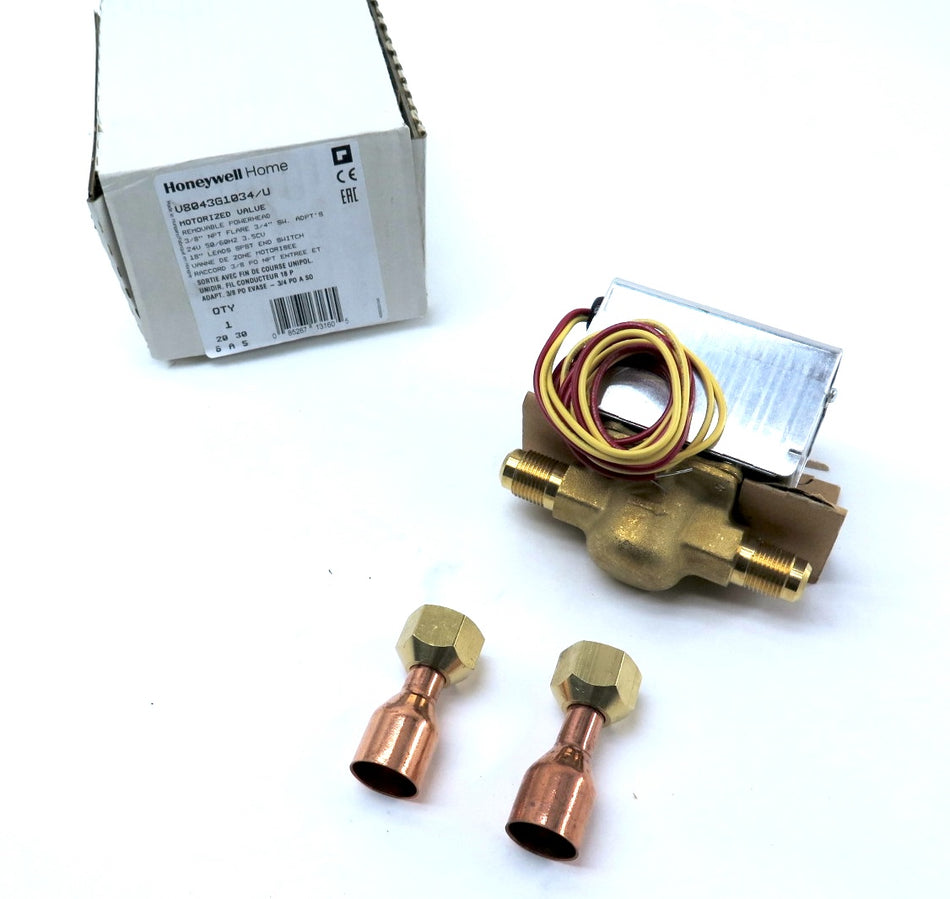 Honeywell V8043G1034/U Zone Valve 24V 3/8" NPT Flare 3/4"