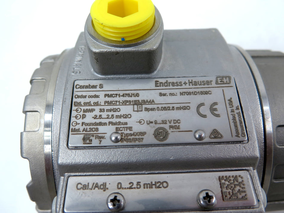 Endress + Hauser PMC71-XP31E3JSA4A Pressure Transmitter Cerabar S