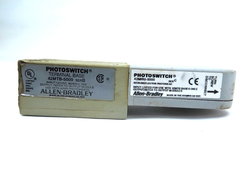 Allen-Bradley 42MRU-5000 Polarised Photohead & 42MTB-5000 Base