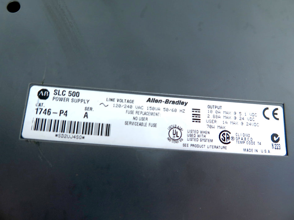 Allen-Bradley 1746-P2 Power Supply & 1746-A10 10 Slot RACK