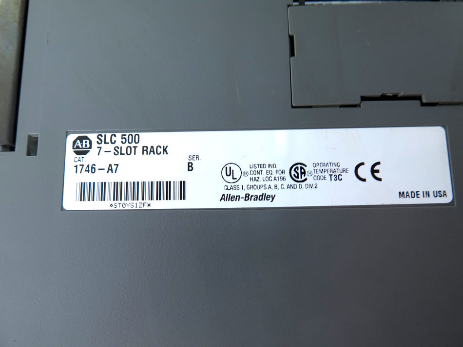 Allen-Bradley 1746-P1 Power Supply & 1746-A7 Rack SLC500