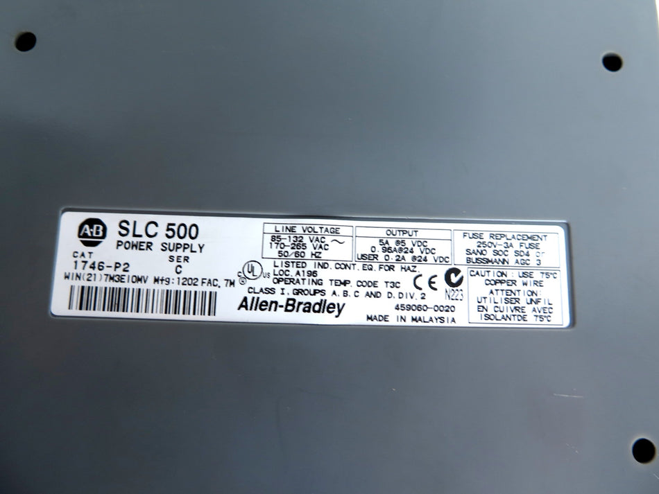 Allen-Bradley 1746-P2 Power Supply SLC500 SER.C