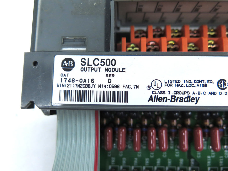 Allen-Bradley 1746-OA16 ser. D Output Module PLC SLC500 LOT OF 3