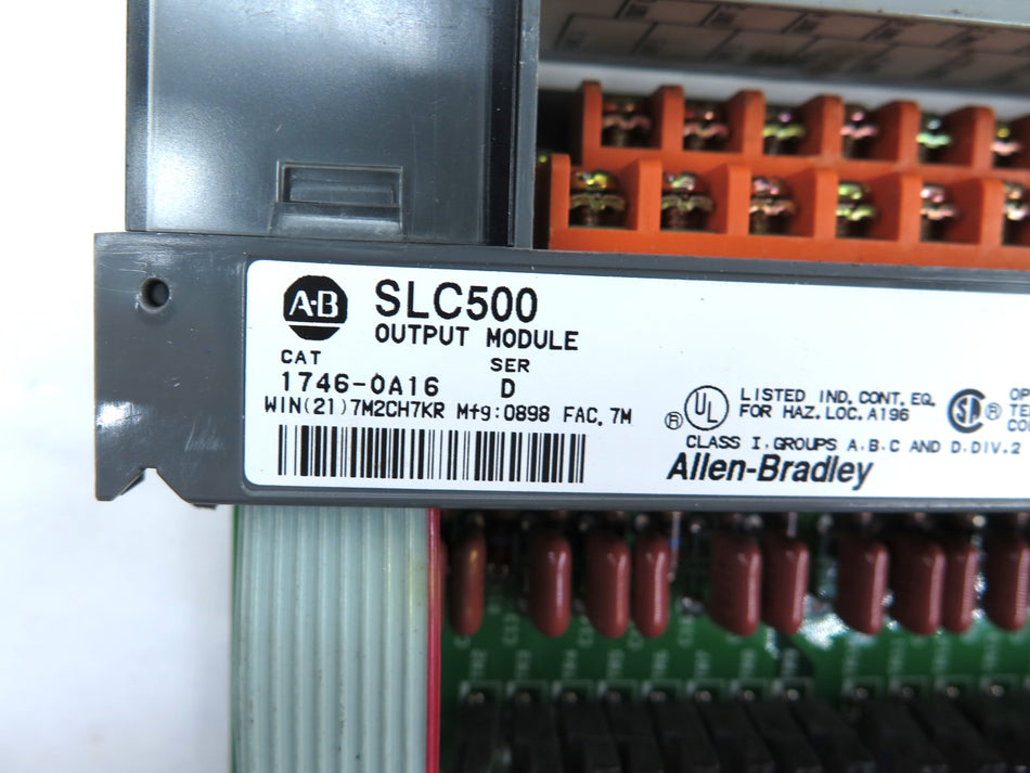 Allen-Bradley 1746-OA16 SER. D Output Module SLC500 PLC LOT OF 2