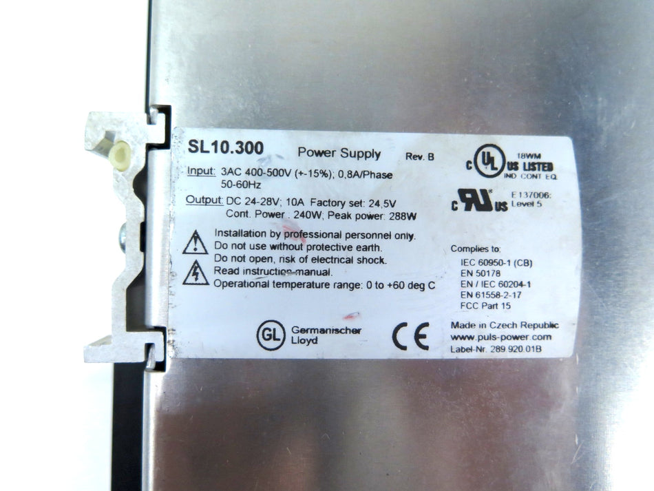 PULS SL10.300 Power Supply 10A 480Vac