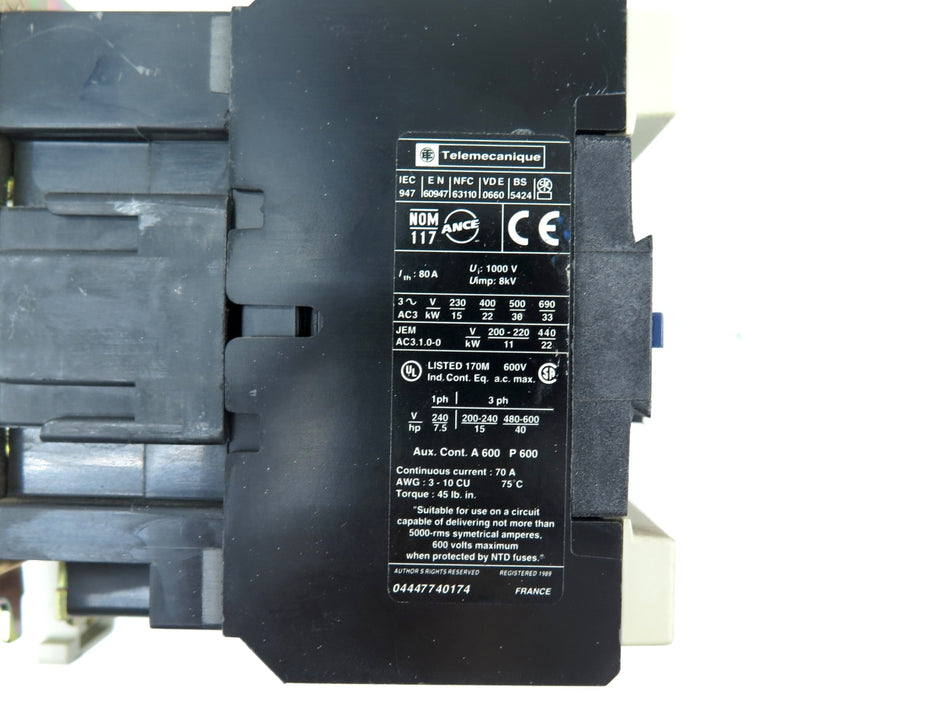 Telemecanique LC1 D5011 Contactor