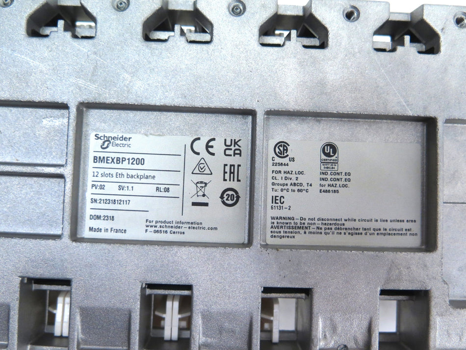 Schneider BMEXBP1200 12 Slots ETH Backplane