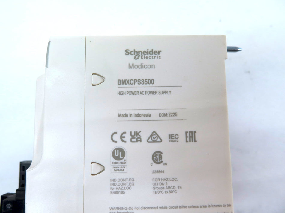 Schneider BMXCPS3500 HIGH POWER AC POWER SUPPLY