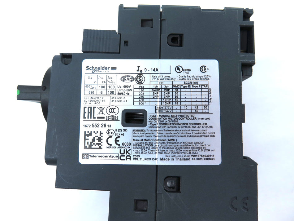 Schneider GV2P16 / GV2-P16 Manual Motor Starter