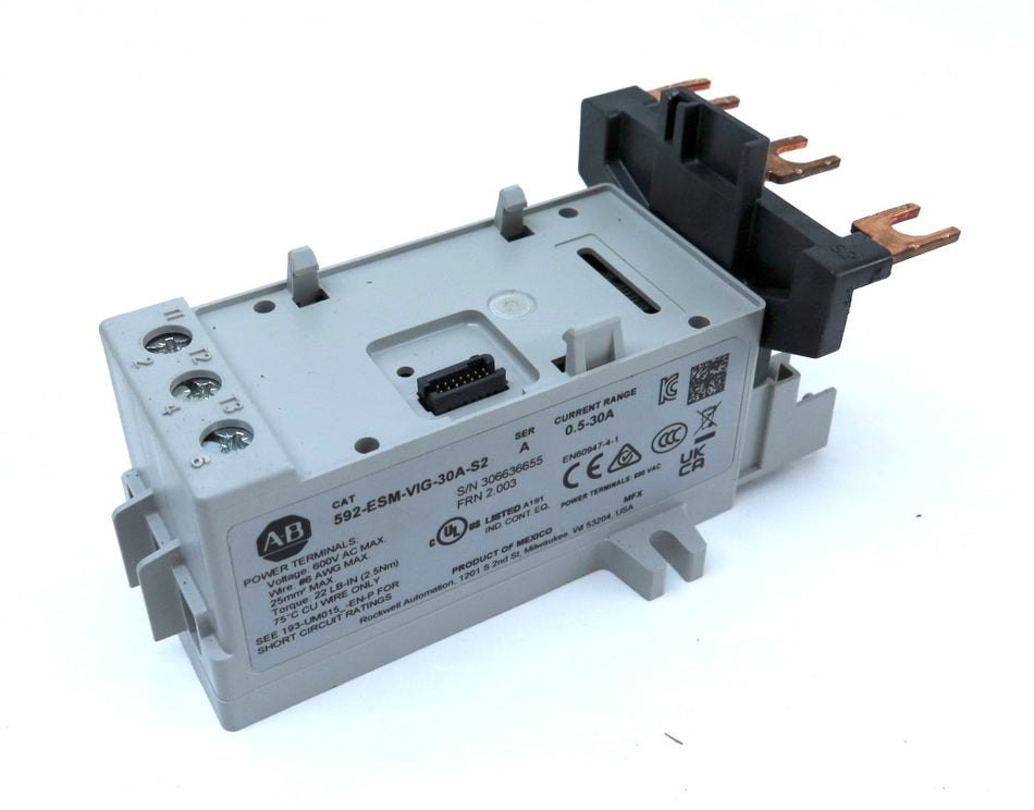 Allen-Bradley 193-ESM-VIG-30A-S2 Overload Relay 0.5-30a Amp