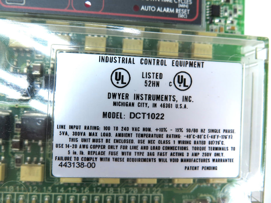 Dwyer DCT1022 Dust Collector Controller Board