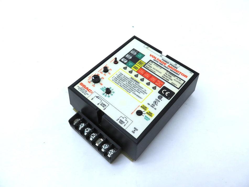 SSAC WVM011M Voltage Monitor & Motor Protection 3 Phase