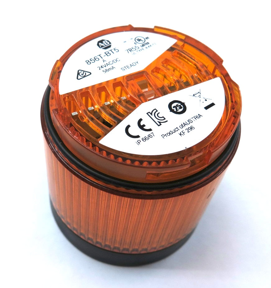 Allen-Bradley 856T-BT5 Control Tower Stack Light Module Orange LED 24V