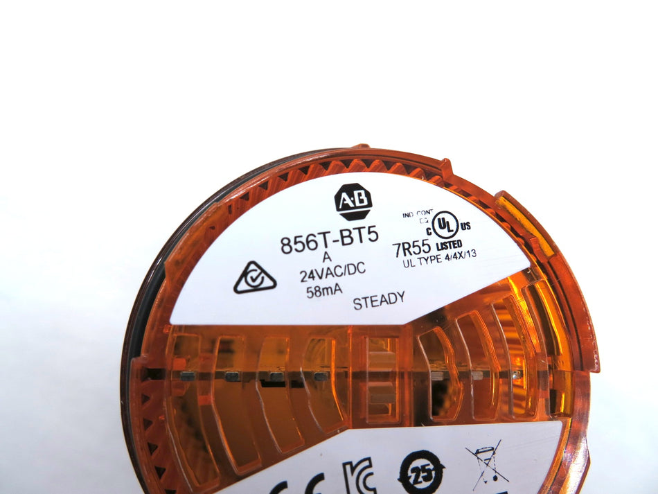Allen-Bradley 856T-BT5 Control Tower Stack Light Module Orange LED 24V