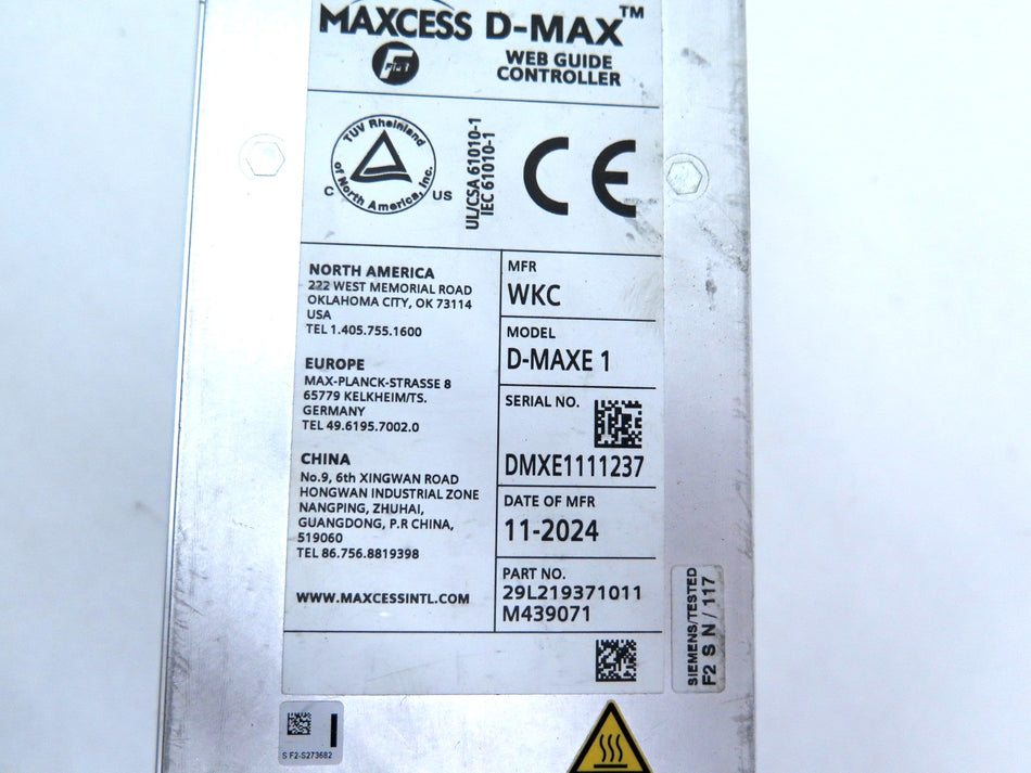 Fife Maxcess D-MAXE 1 Web Guide Controller Module