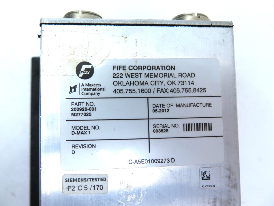 Fife Maxcess D-MAX 1 Web Guide Controller Module