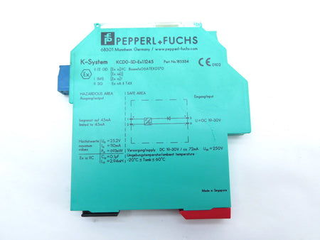 Pepperl+Fuchs KCD0-SD-Ex1.1245 185534 Solenoid Driver - Advance Operations
