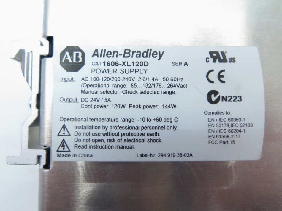 Allen-Bradley 1606-XL120D Power Supply AC 100-120 / 200-240V - Advance Operations