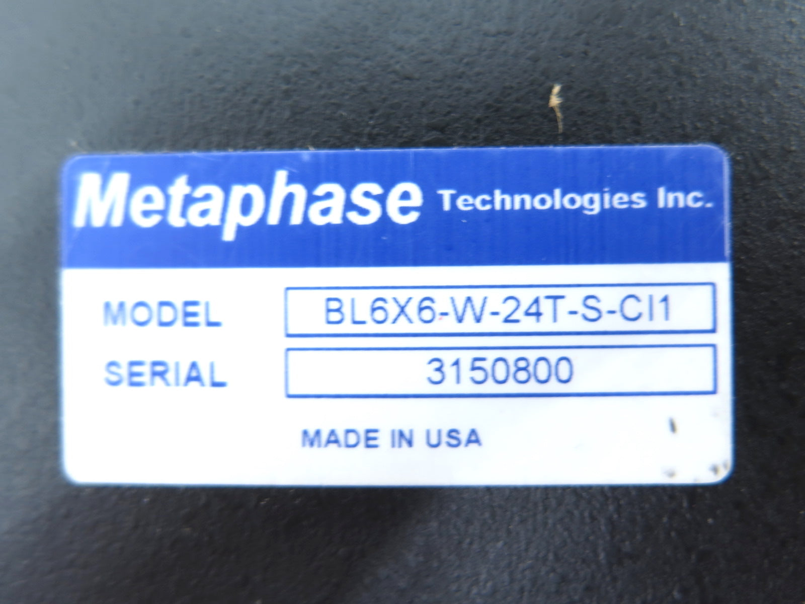 Metaphase MT BL6X6-W-24T-S-CI1 3150800 Light - Advance Operations