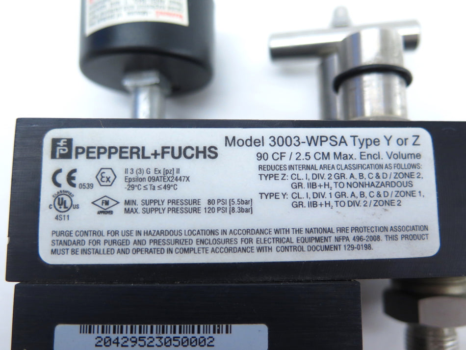 Pepperl+Fuchs 3003-WPSA Type Y or Z Multifunction Valve Only - Advance Operations