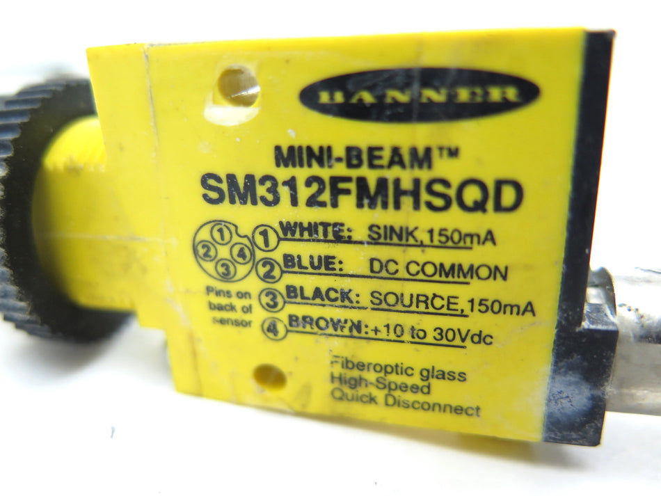 Banner SM312FMHSQD Mini-Beam Photoelectric Sensor - Advance Operations