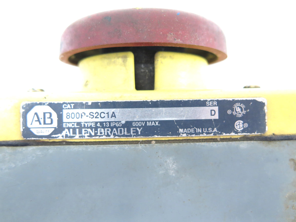 Alley-Bradley 800P-S2C1A Palm Operated Push Button - Advance Operations