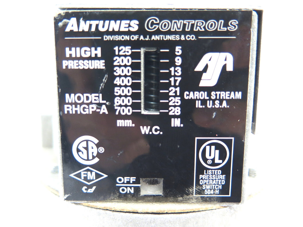 Antunes Controls RHGP-A High Pressure Switch - Advance Operations