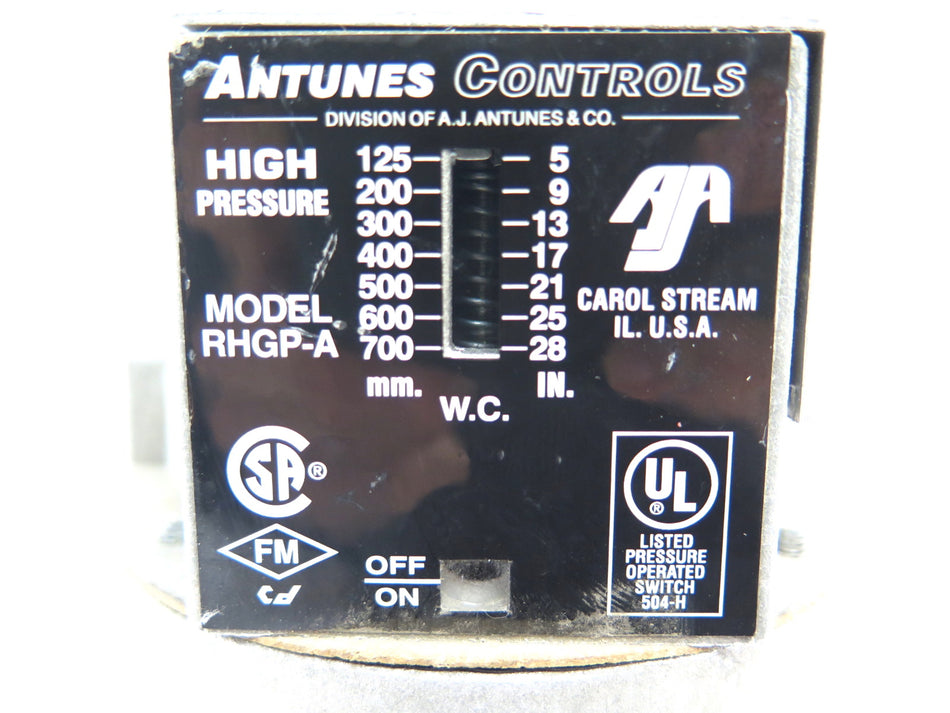 Antunes Controls RHGP-A High Pressure Switch - Advance Operations