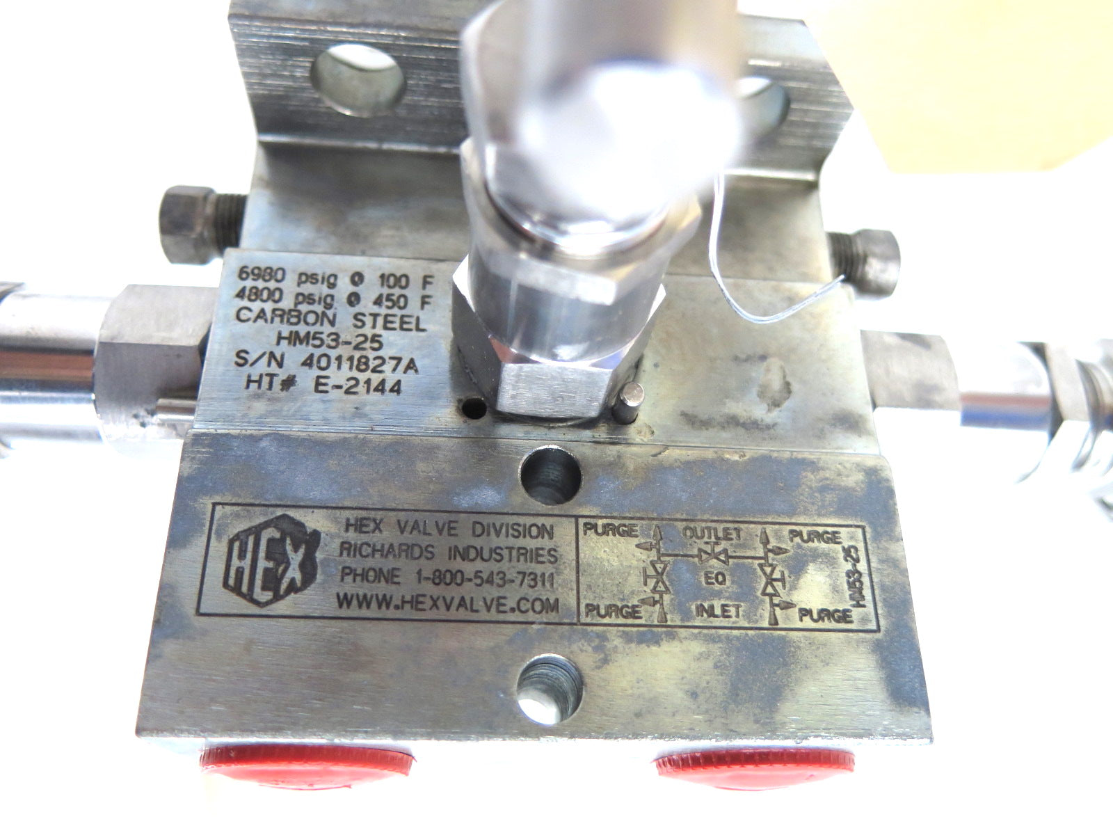 Hex HM53-25 3 Valve Liquid Gas Flange Manifold - Advance Operations
